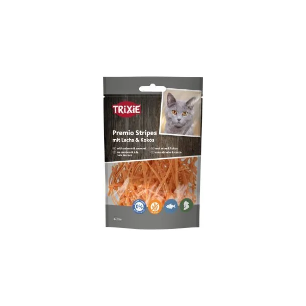 PREMIO CHAT STRIPES SAUMON & NOIX DE COCO 50 GR