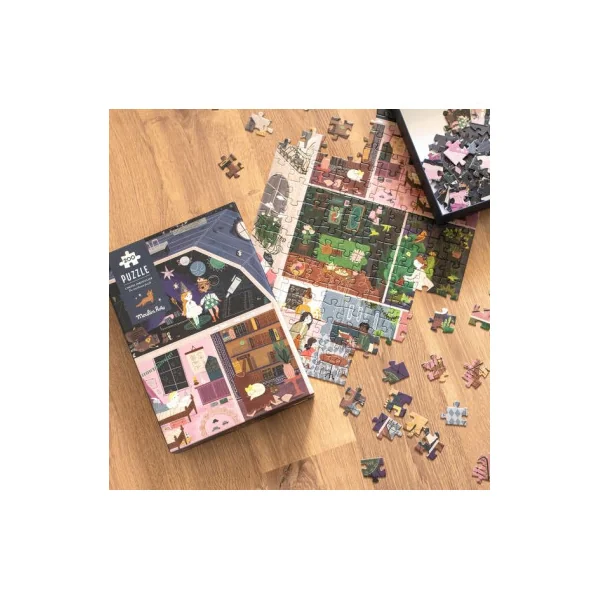 Puzzle 200 pièces l'hôtel particulier Les Parisiennes - Moulin Roty