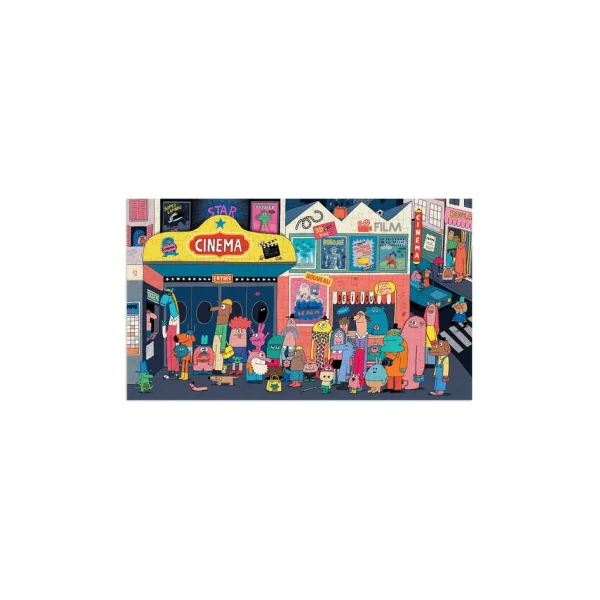 Puzzle 200 pièces tous au cinoche Les Schmouks - Moulin Roty