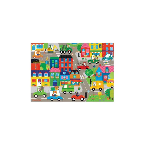 Puzzle 48 pièces en ville Les Popipop - Moulin Roty