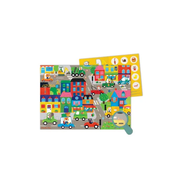 Puzzle 48 pièces en ville Les Popipop - Moulin Roty