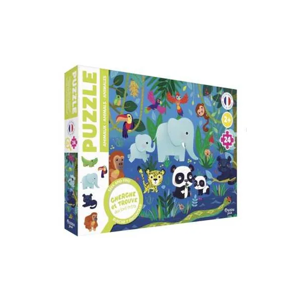 Puzzle cherche et trouve des tout petits animaux - Auzou