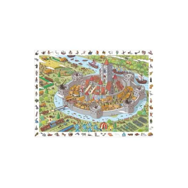 Puzzle Cherche et trouve Le Château Fort 100 pièces - Sentosphère