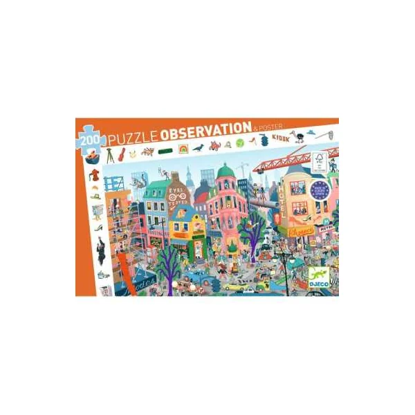 Puzzle d'observation La ville 200 pièces - Djeco