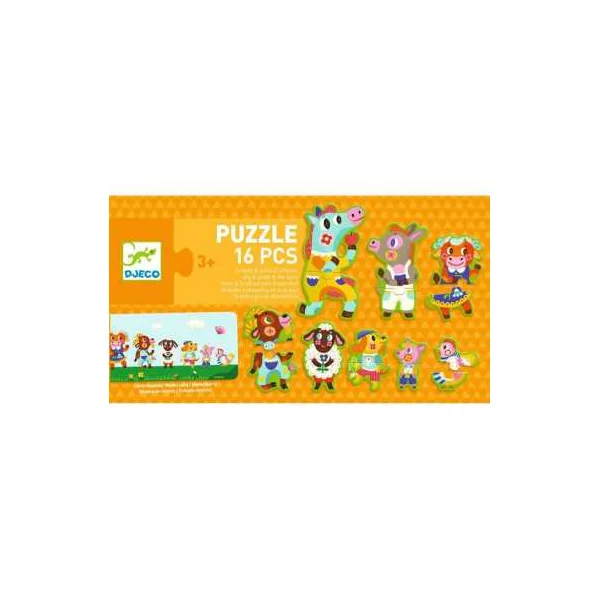 Puzzle Grands et petits à la ferme - Djeco