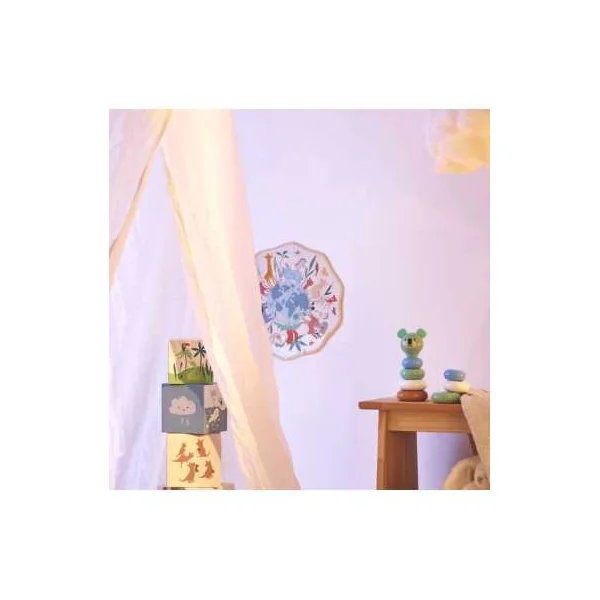 Puzzle rond 24 pièces le monde Sarah Betz - Vilac
