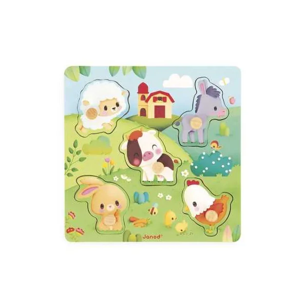 Puzzle tactile Ferme - Janod