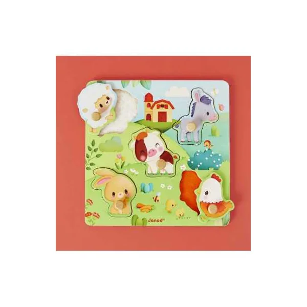 Puzzle tactile Ferme - Janod