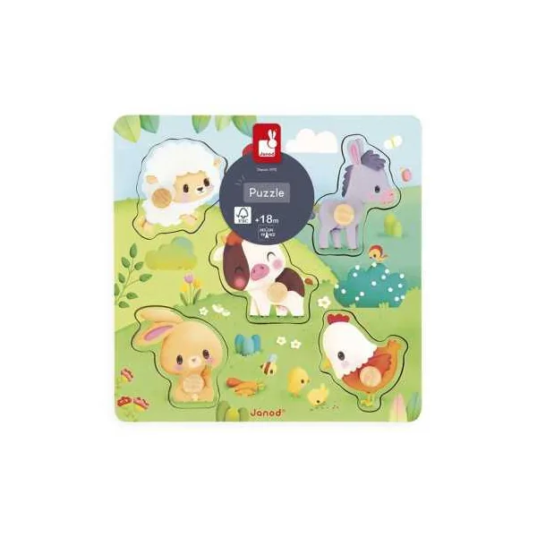 Puzzle tactile Ferme - Janod