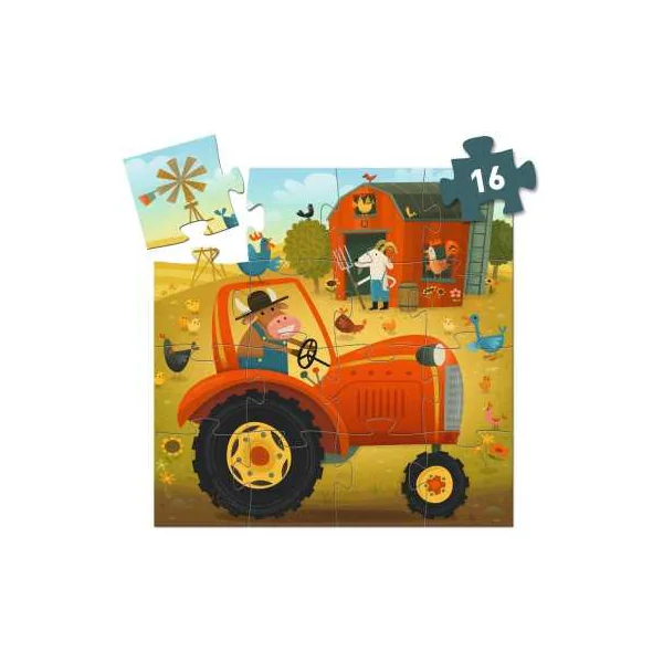 Puzzle Tracteur 16 pièces - Djeco
