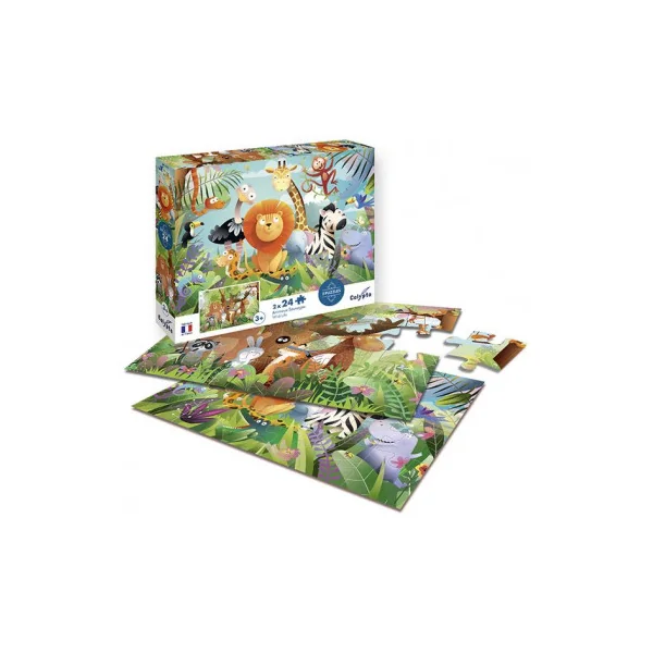 Puzzles Animaux sauvages 24 pièces - Sentosphère