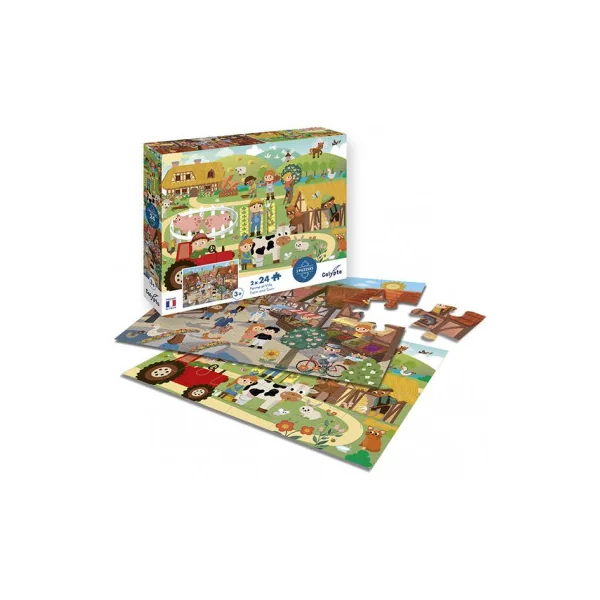 Puzzles Ferme et Ville 24 pièces - Sentosphère