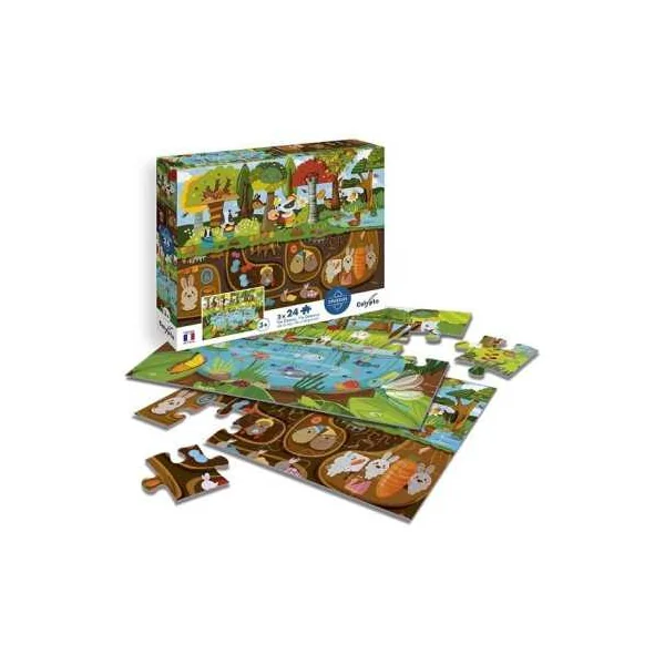 Puzzles Vie dessus Vie dessous 24 pièces - Sentosphère