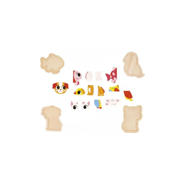 Puzzles évolutifs en bois Animaux domestiques - Janod