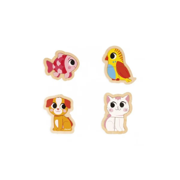 Puzzles évolutifs en bois Animaux domestiques - Janod