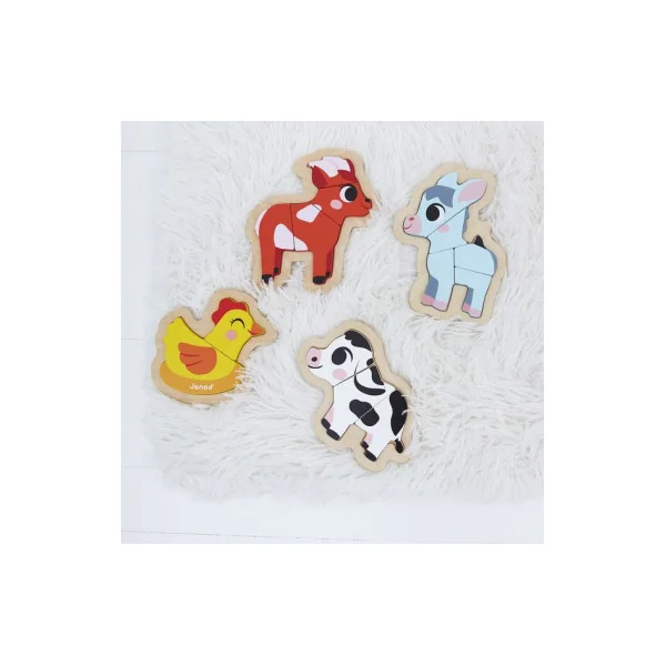Puzzles évolutifs en bois Ferme - Janod