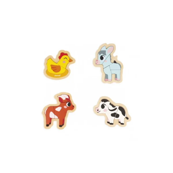 Puzzles évolutifs en bois Ferme - Janod