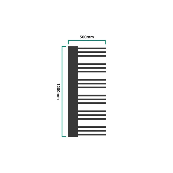 Radiateur Sèche-Serviettes Acier 50 x 120 cm Noir