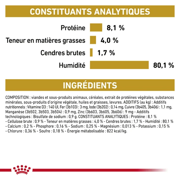 Royal Canin Urinary S/O Moderate Calorie Wet Chien