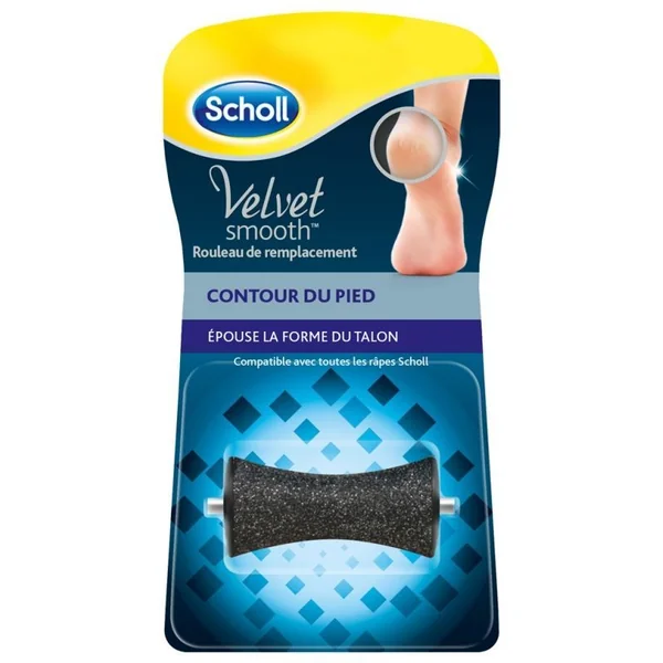 Scholl Velvet Smooth Contour du Pied Rouleau de Remplacement - 1 unité - Élimination ciblée des callosités