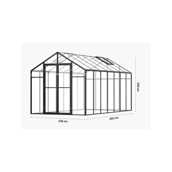 Serre Aluminium Anthracite 8,16 m² Serre Polycarbonate Serre Potager Plantation