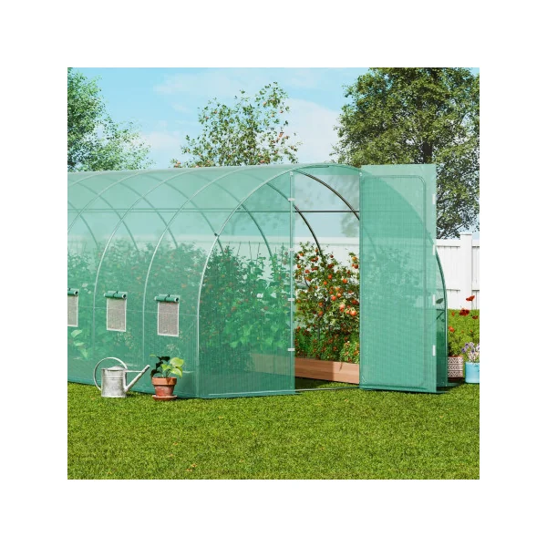 Serre de Jardin 6x3x2m avec PORTE Serre Maraichère Serre Potager Serre Tunnel 18m²