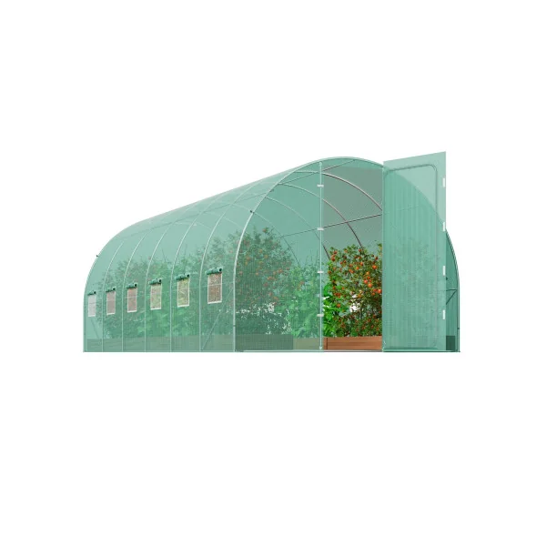 Serre de Jardin 6x3x2m avec PORTE Serre Maraichère Serre Potager Serre Tunnel 18m²