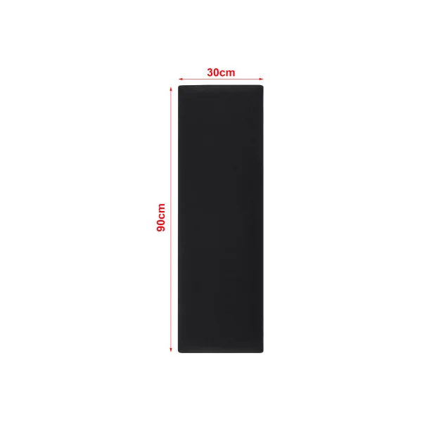Set de 2 Coussins Muraux en Tissu 90 x 30 cm Noir