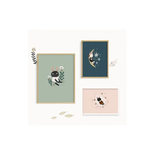 Set de 3 affiches Après la pluie - Moulin Roty