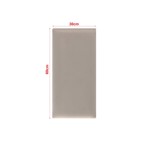 Set de 3 Coussins Muraux en Tissu 60 x 30 cm Gris Clair