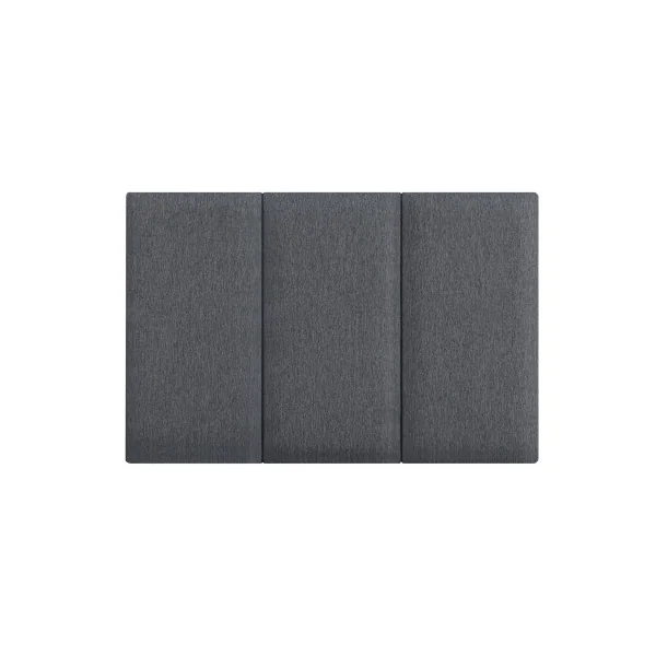 Set de 3 Coussins Muraux en Tissu 60 x 30 cm Gris Foncé