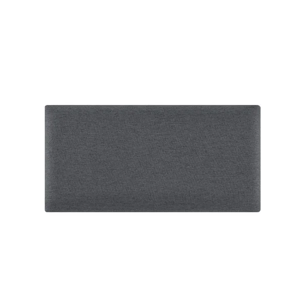 Set de 3 Coussins Muraux en Tissu 60 x 30 cm Gris Foncé