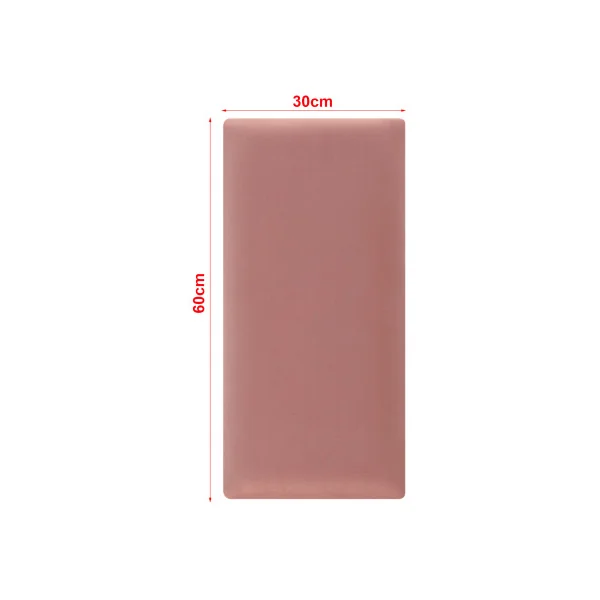 Set de 3 Coussins Muraux en Tissu 60 x 30 cm Rose