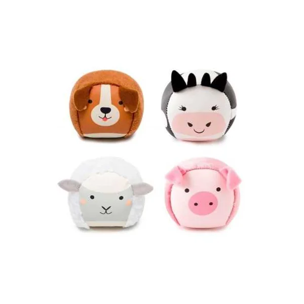 Set de 4 balles doudous ferme - Little Big Friends