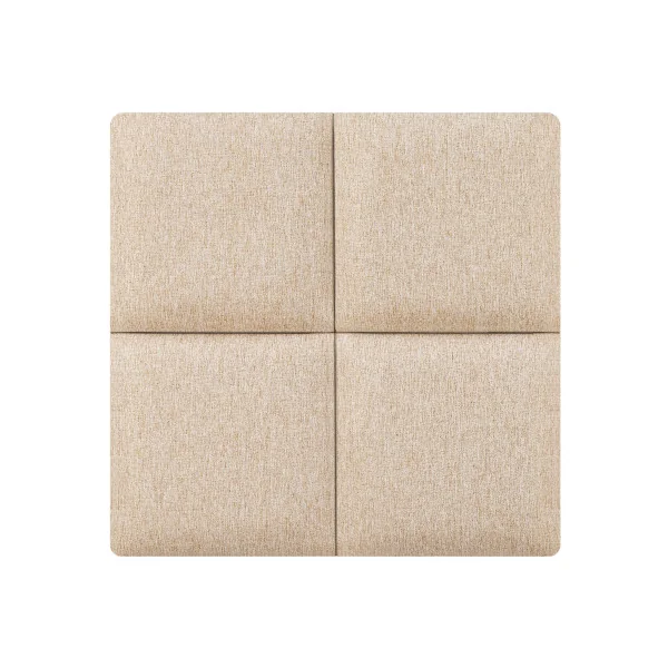 Set de 4 Coussins Muraux en Tissu 30 x 30 cm Beige