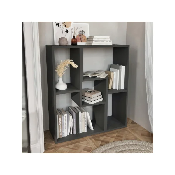 Set de Meubles Modulaires Anthracite Etagère de Rangement Modulable