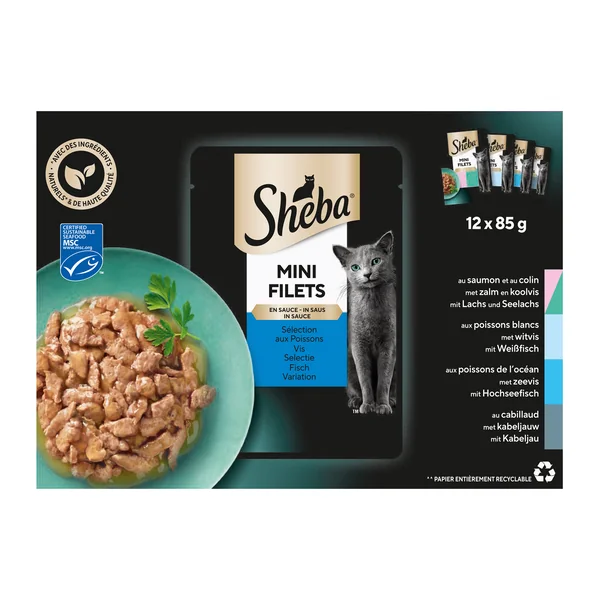 Sheba Sélection aux Poissons Mini Filets en Sauce