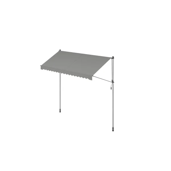 Store Banne Rétractable Manivelle Gris 350 x 120 cm Store Manuel