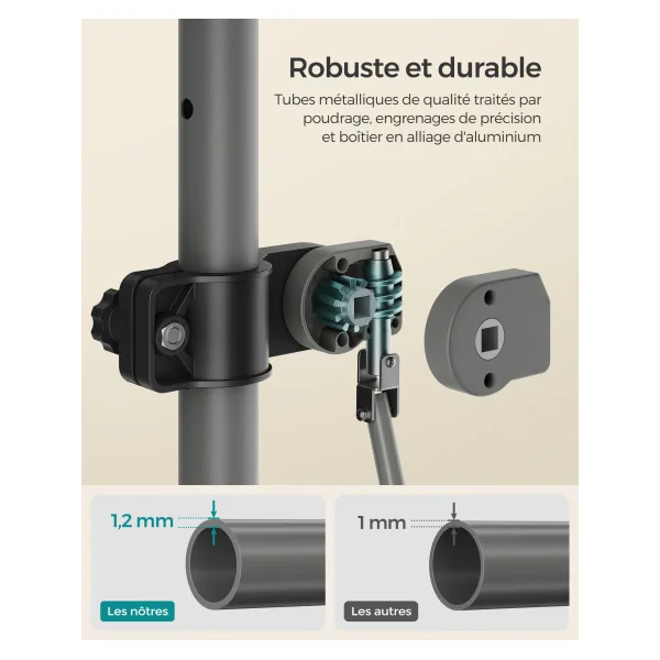 Store Banne Rétractable Manivelle Gris Anthracite 250 x 120 cm Store Manuel