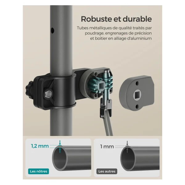 Store Banne Store Manuel Rétractable 400x120 cm Anthracite avec Manivelle