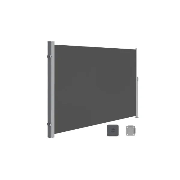Store Simple Latéral Extractible 1,6x3 m Brise-Vue Pare-Soleil Gris Foncé