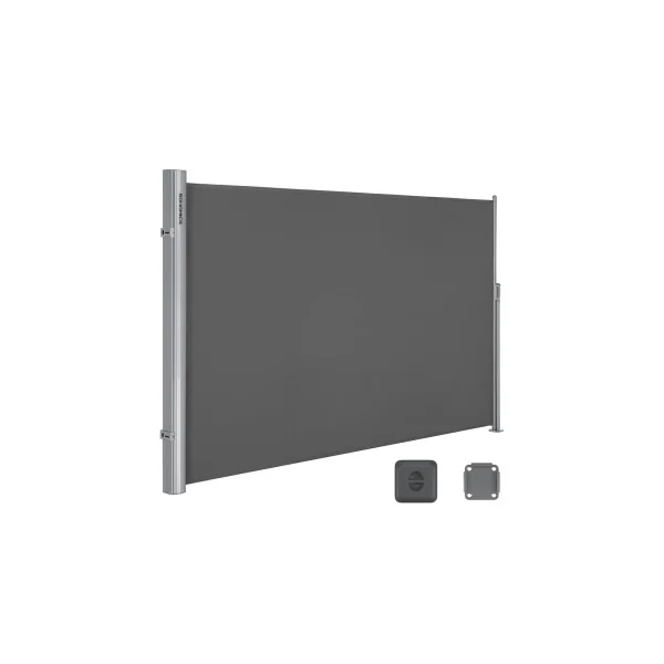 Store Simple Latéral Extractible 1,8x3 m Brise-Vue Pare-Soleil Gris Foncé