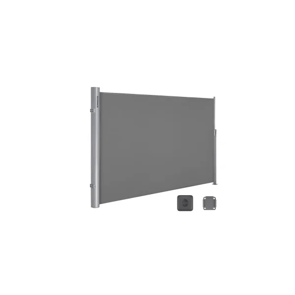 Store Simple Latéral Extractible 2x3,5 m Brise-Vue Pare-Soleil Gris Foncé