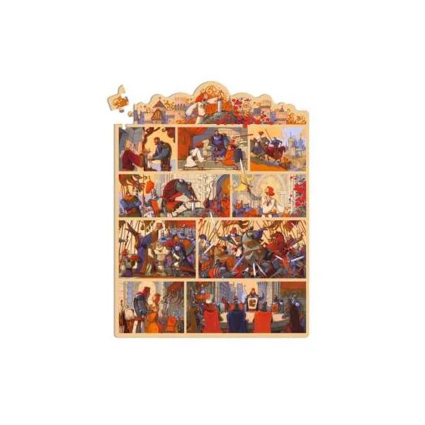 Story puzzle Le Roi Arthur 100 pièces - Djeco