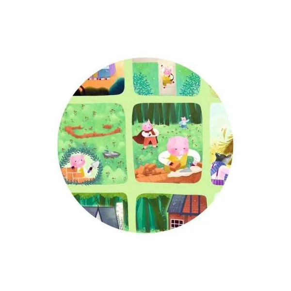 Story puzzle Les Trois Petits Cochons 35 pièces - Djeco