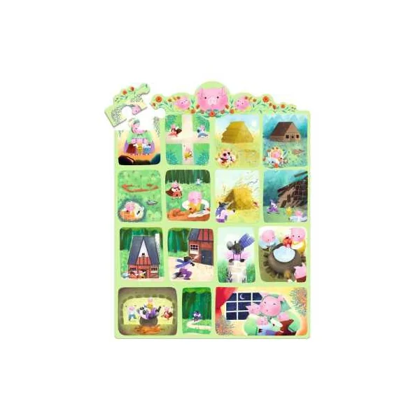Story puzzle Les Trois Petits Cochons 35 pièces - Djeco