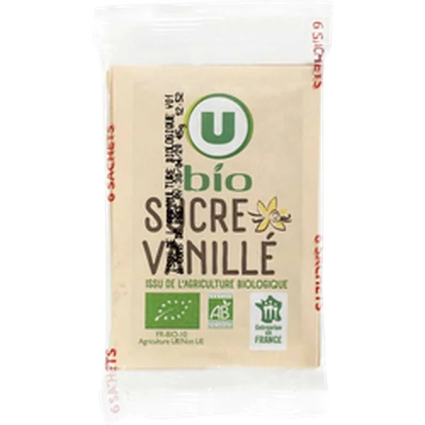 Sucre vanillé BIO, U (6 x 7,5 g)