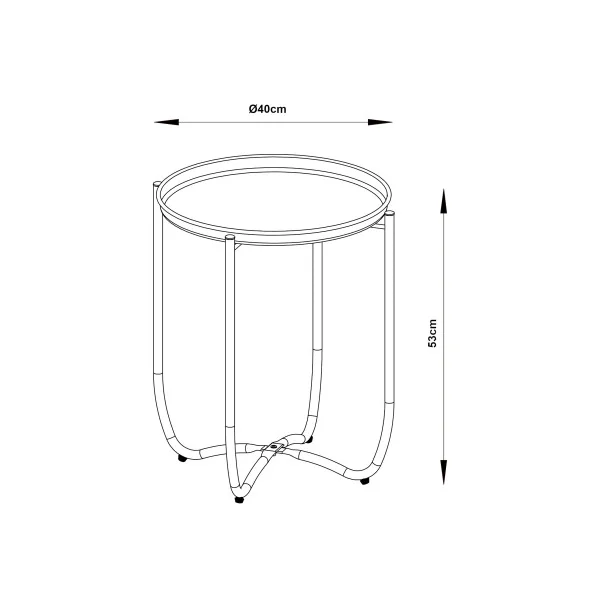 Table Basse de Jardin avec Plateau Amovible 40 x 53 cm Acier Laqué Bleu