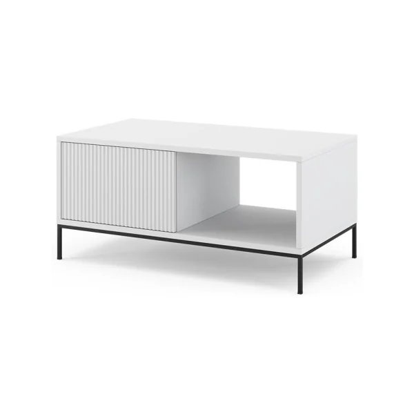 Table Basse Design Blanc Table Basse Rectangulaire Table Basse 1 Tiroir