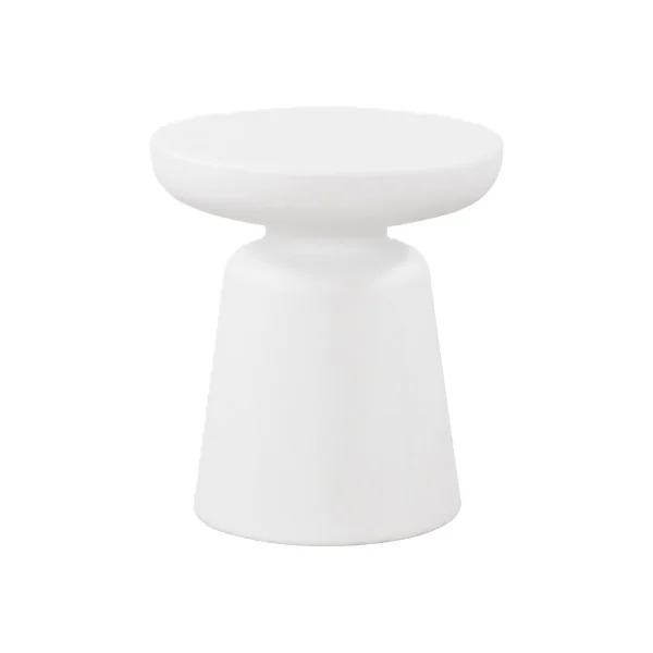Table Basse Ronde 40 cm Blanche Table de Salon Tendance